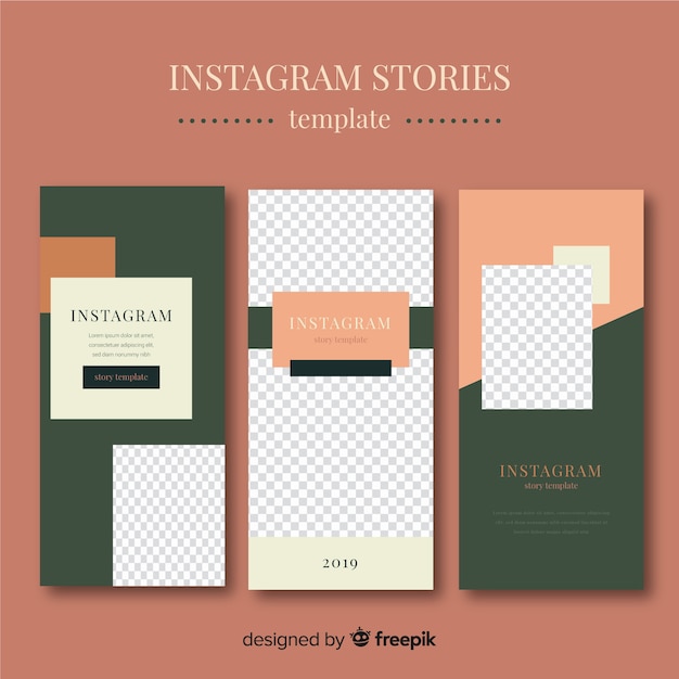 Free vector instagram stories template