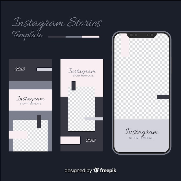 Free vector instagram stories template