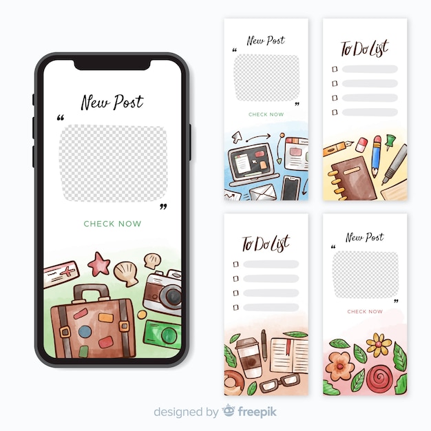 Instagram stories template