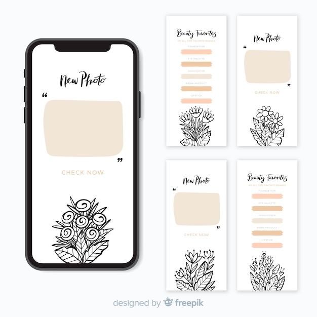 Free vector instagram stories template