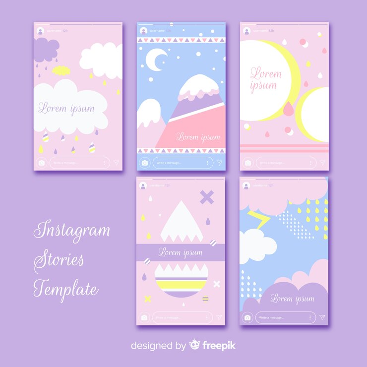 무료 Vector 인스타그램 스토리 템플릿