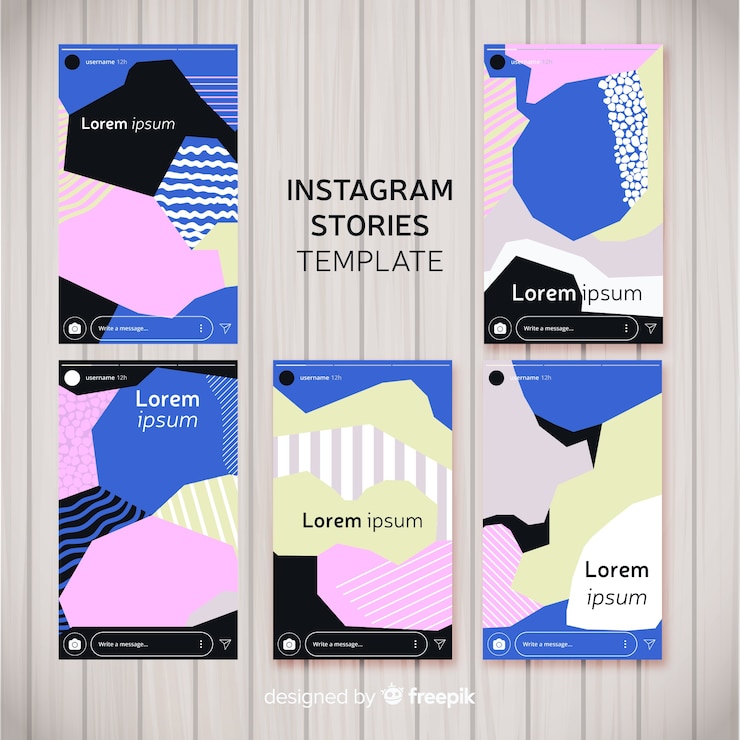 Бесплатный Вектор шаблон истории из instagram