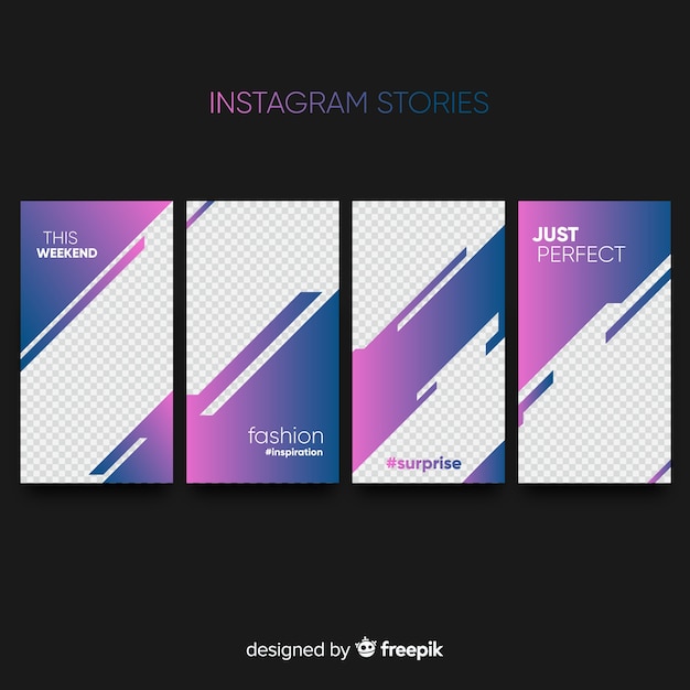 Free vector instagram stories template