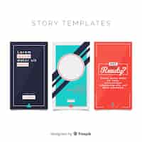 Free vector instagram stories template