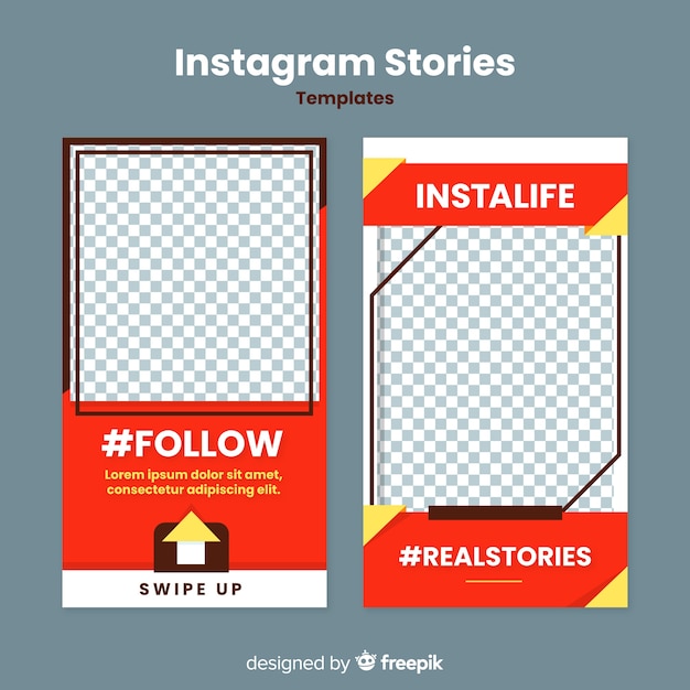 Free vector instagram stories template