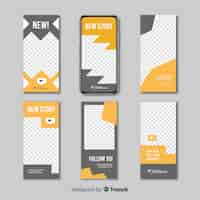 Free vector instagram stories template