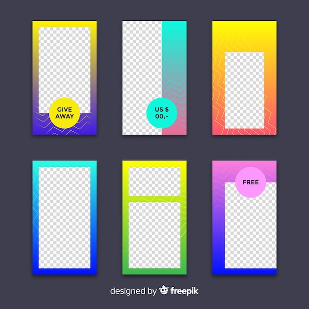 Free vector instagram stories template