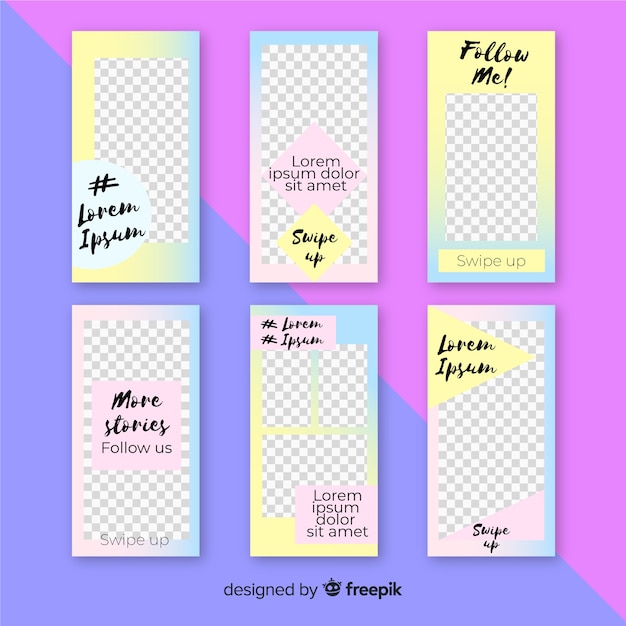 Free vector instagram stories template