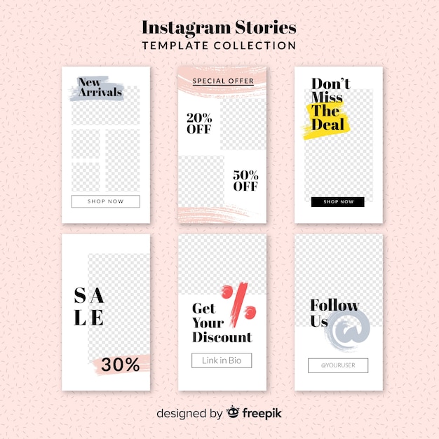 Free vector instagram stories template