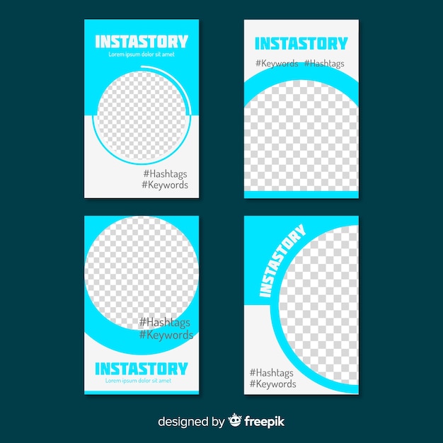 Free vector instagram stories template