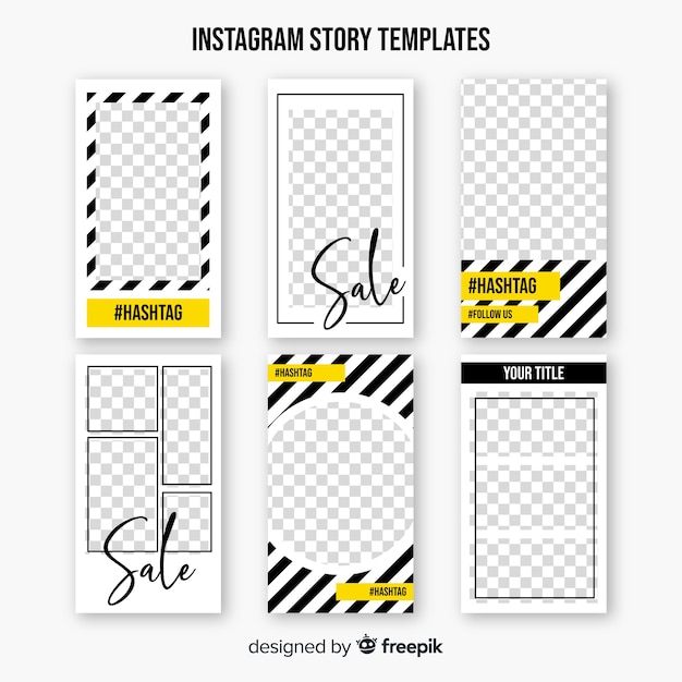 Free vector instagram stories template