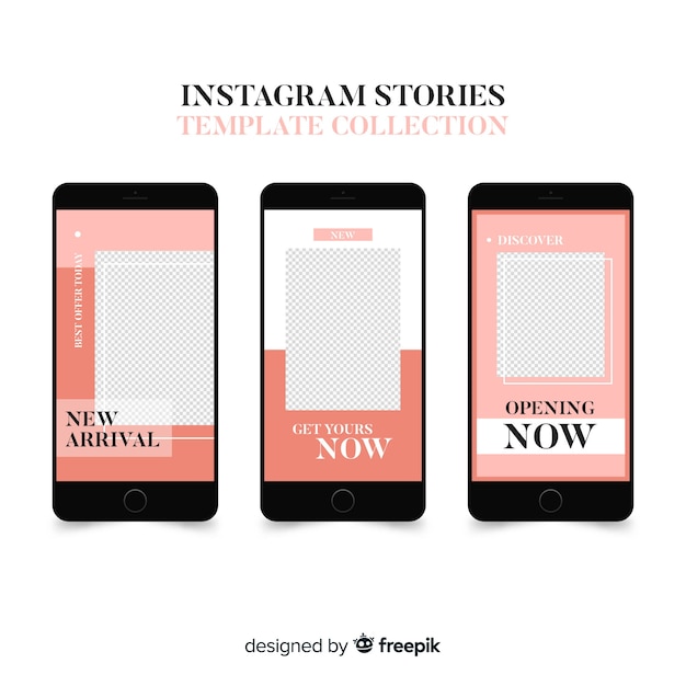 Free vector instagram stories template