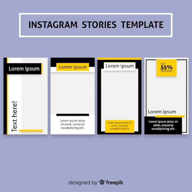 Free vector instagram stories template