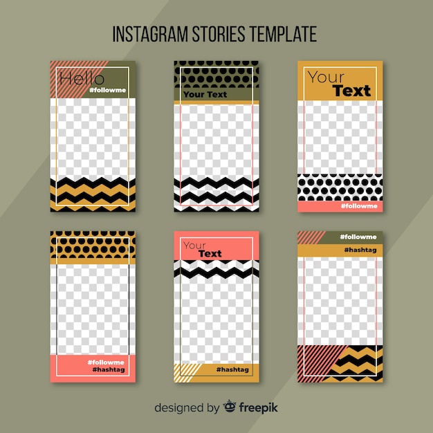 Free vector instagram stories template