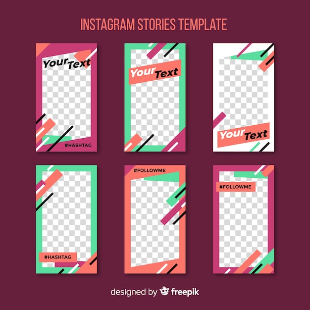 Vettore gratuito modello di storie di instagram