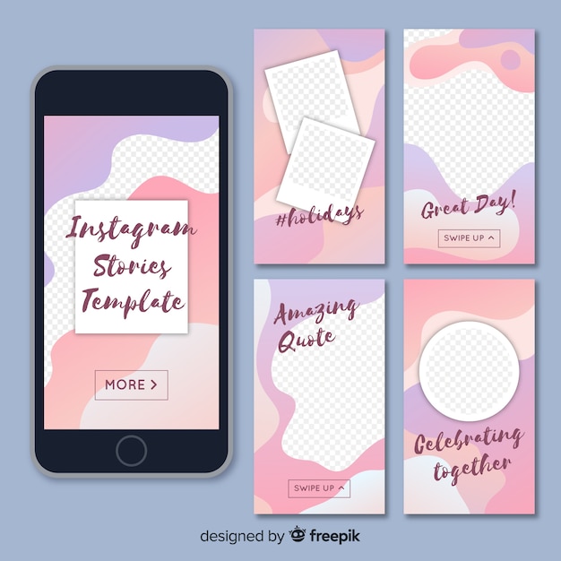 Free vector instagram stories template