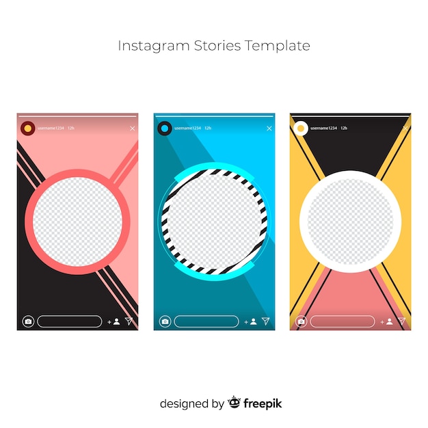 Free vector instagram stories template