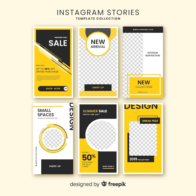 Free vector instagram stories template