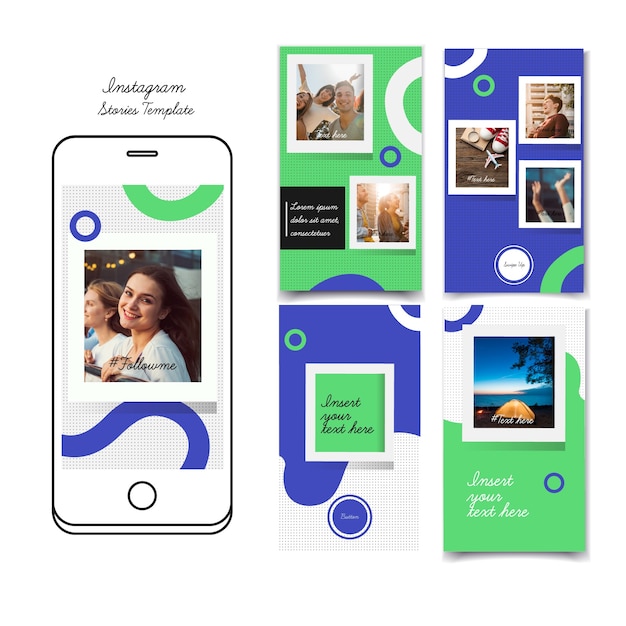 Modello di storie di instagram