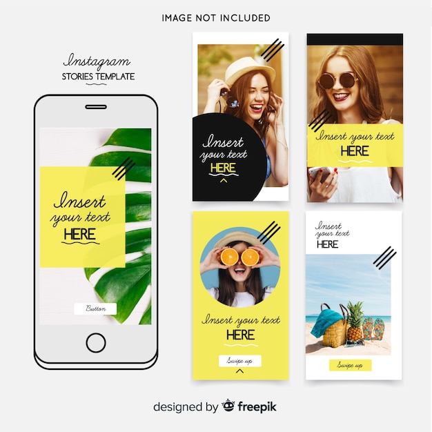 Free vector instagram stories template