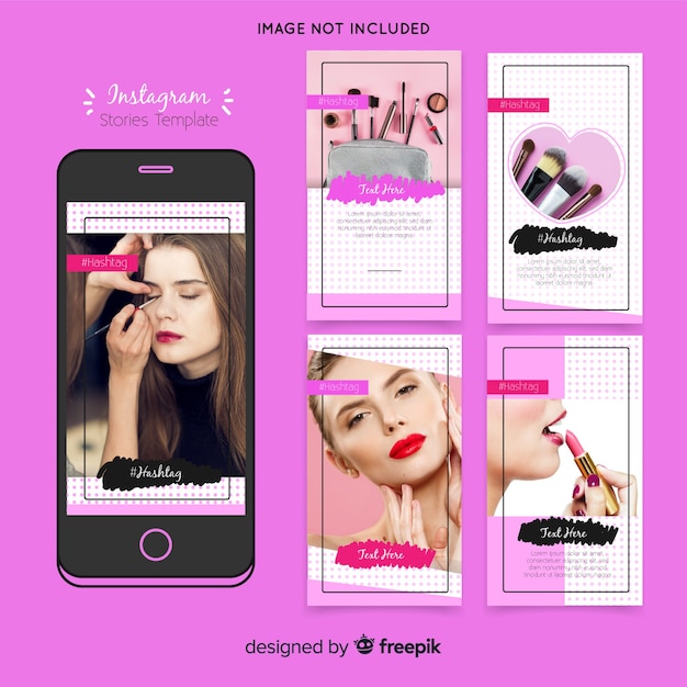 Free vector instagram stories template