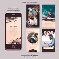 Vettore gratuito modello di storie di instagram