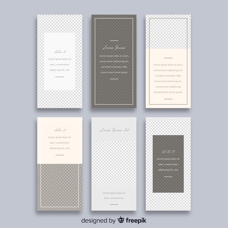 Free Vector instagram stories template