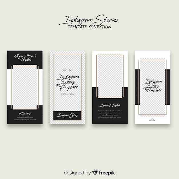 Free vector instagram stories template