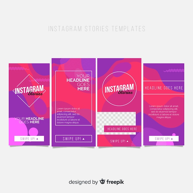 Free vector instagram stories templates