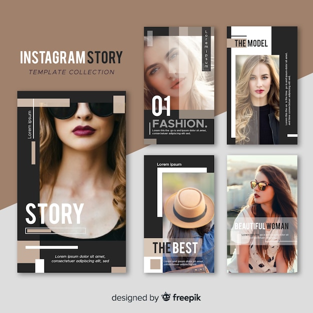 Free vector instagram stories templates