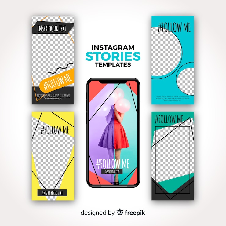 Бесплатный Вектор шаблоны шаблонов instagram