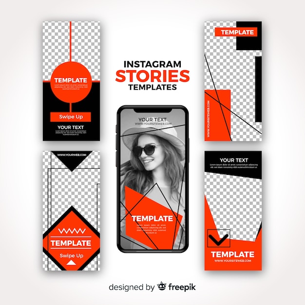 Vettore gratuito instagram stories templates