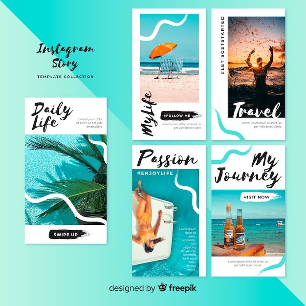 Free vector instagram stories templates