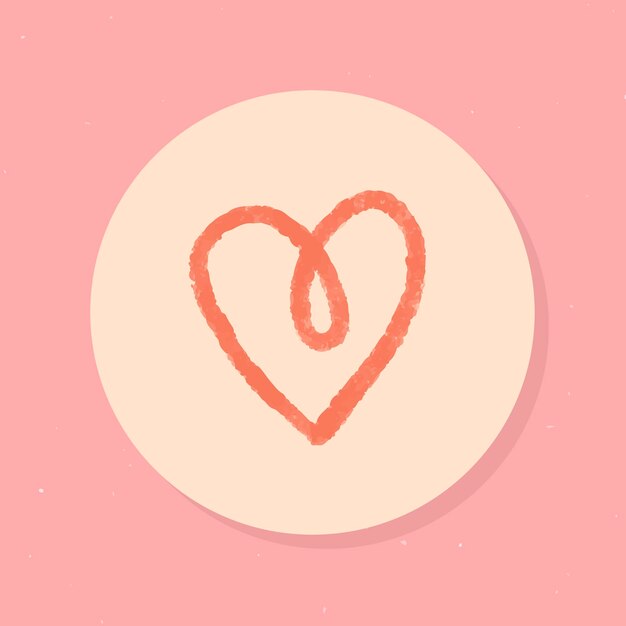 Instagram story highlight heart icon vector
