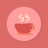 Instagram story highlight hot drink icon vector