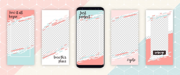 Instagram story pastel template