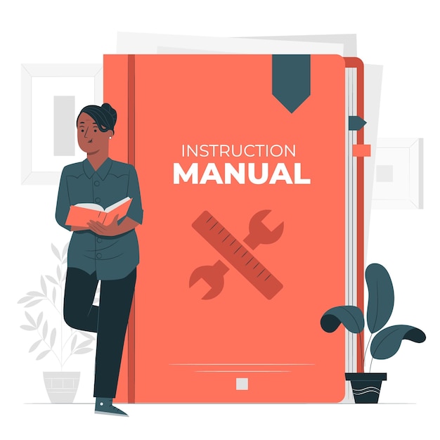 Instruction manual concept illustration