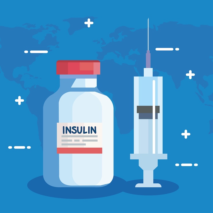 Free Vector insulin vial medical