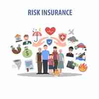 Free vector insurance concept flat