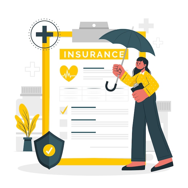 Free vector insurance concept illustration