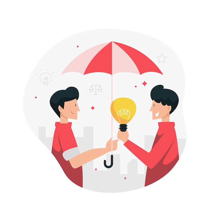 Free Vector intellectual property illustration