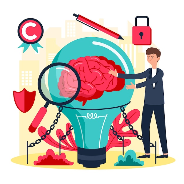 Free vector intellectual property illustration