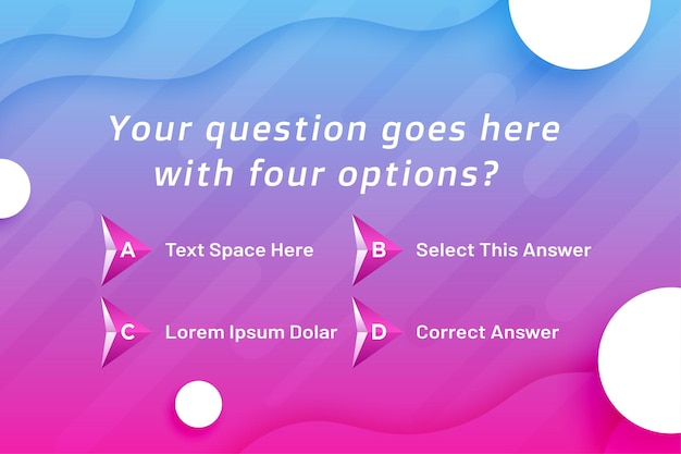 Free vector intellectual quest game show banner for your knowledge and examination