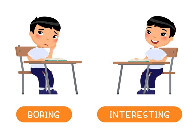 子供のための反対語の反意語のかわいい例 プレミアムベクター