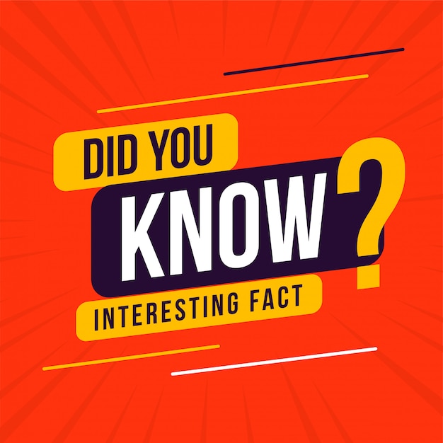 Free vector interesting fact did you know design