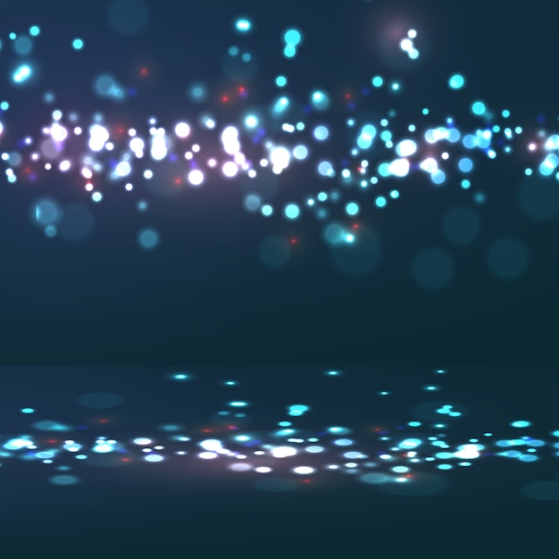 Interior background with bokeh lights