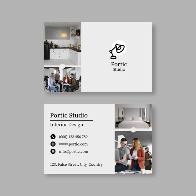Interior design business card template