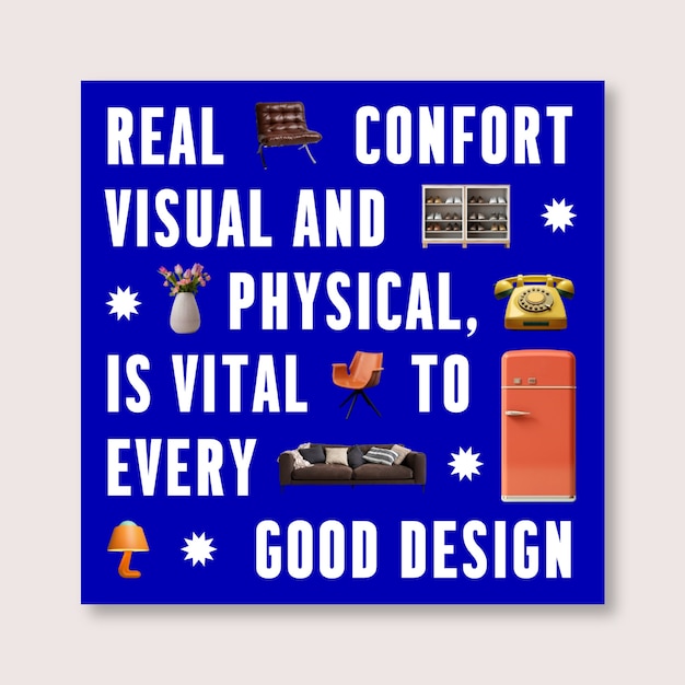 Interior design facebook post template design