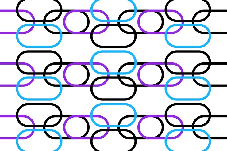 Free Vector interlocking geometric pattern