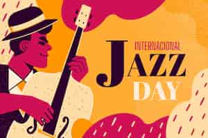 Free vector internationa jazz day celebration